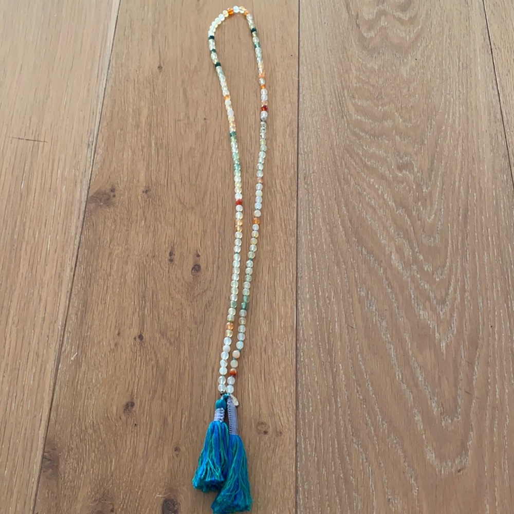 Beaded tassel necklace